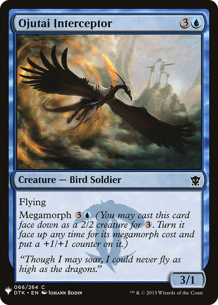 Ojutai Interceptor (LIST-DTK-66) [Mystery Booster] The List MTG Single Wizards of the Coast