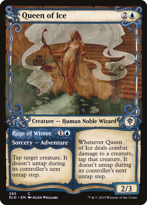 Queen of Ice // Rage of Winter (ELD-285) [Throne of Eldraine] (Showcase) Foil MTG Single Wizards of the Coast