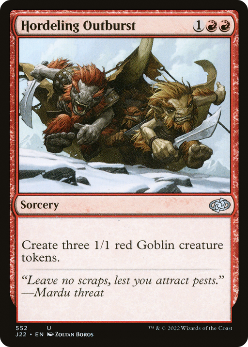 Hordeling Outburst (J22-552) [Jumpstart 2022] MTG Single Wizards of the Coast