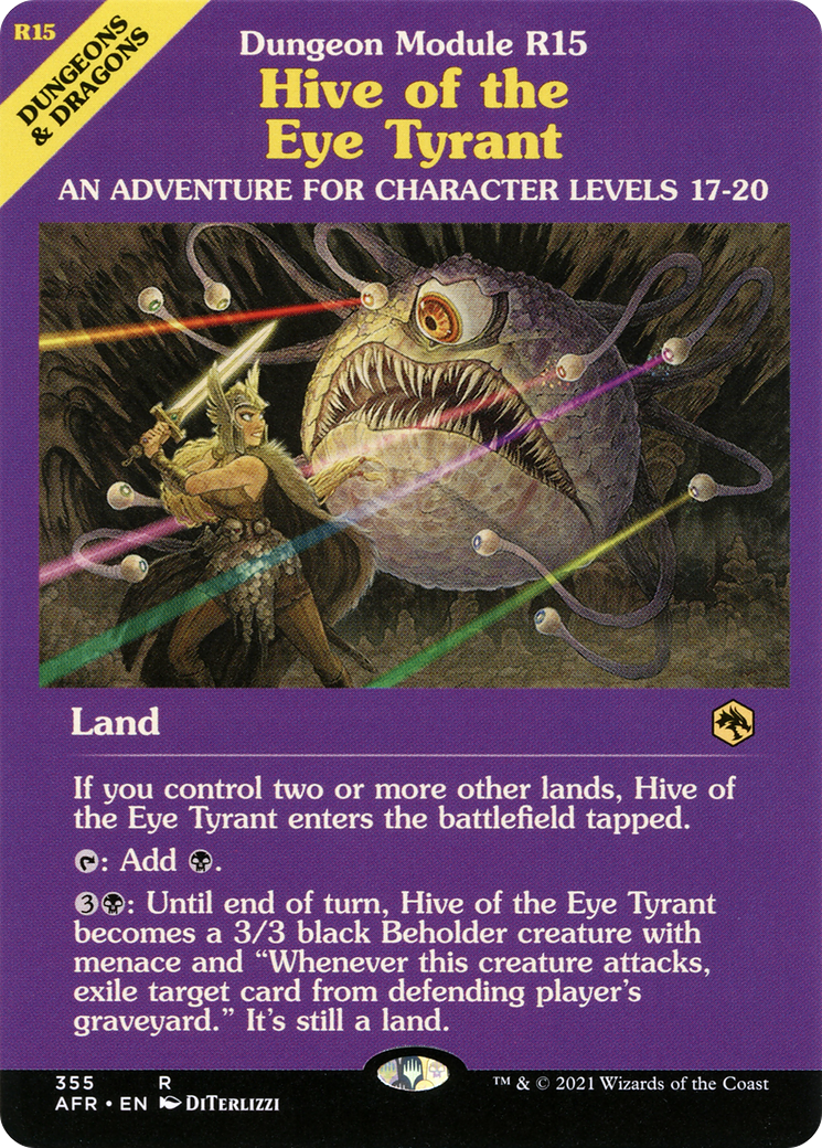 Hive of the Eye Tyrant (Dungeon Module) (AFR-355) [Adventures in the Forgotten Realms] (Showcase) MTG Single Wizards of the Coast