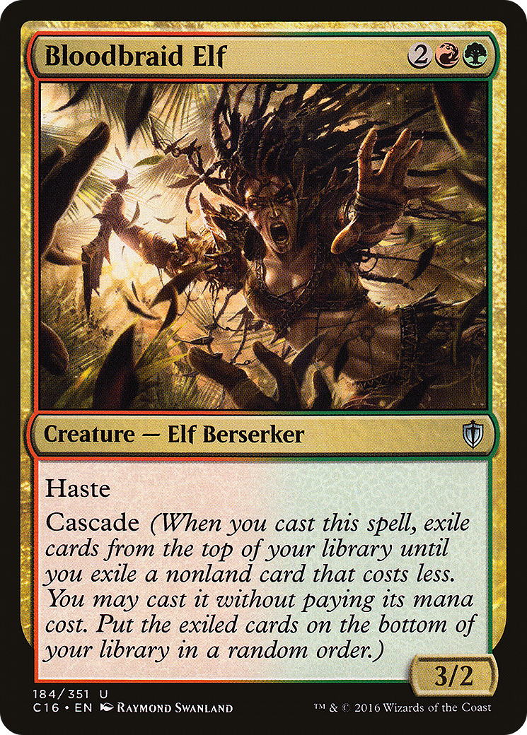 Bloodbraid Elf (C16-184) [Commander 2016] MTG Single Wizards of the Coast