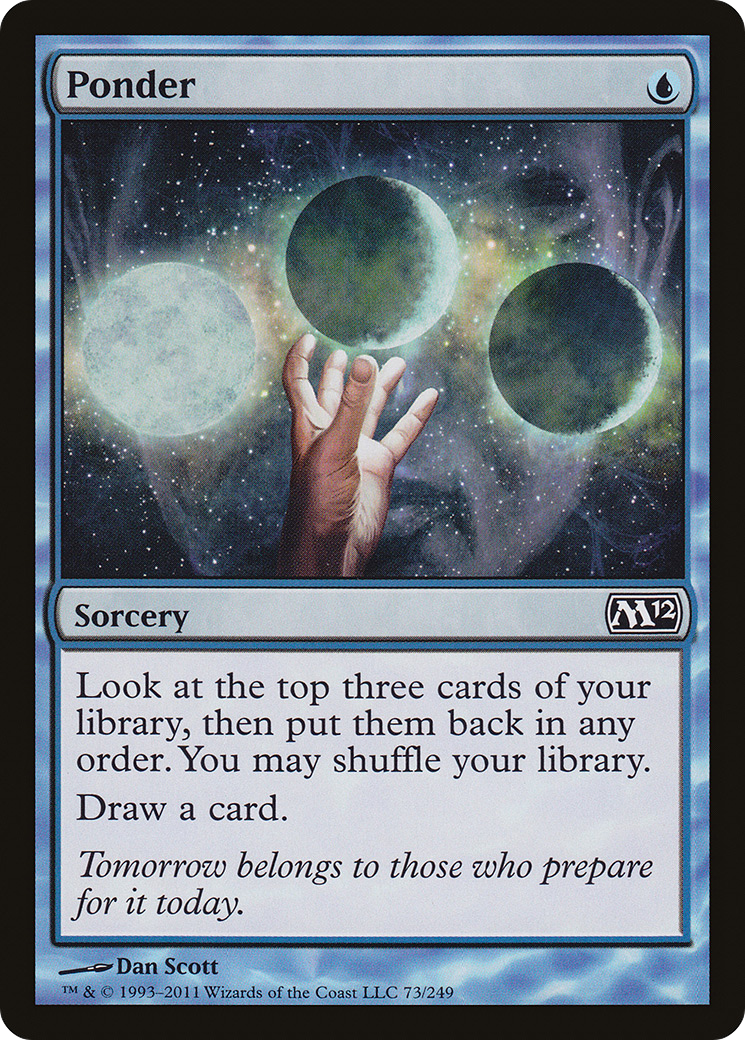 Ponder (M12-073) [Magic 2012] Foil MTG Single Wizards of the Coast