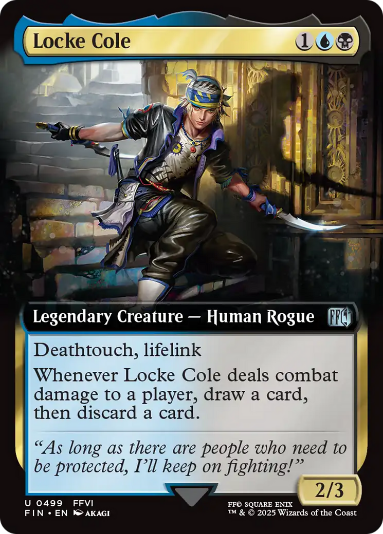 Locke Cole (FIN-499) [FINAL FANTASY] (Extended Art) Foil MTG Single Wizards of the Coast