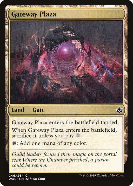 Gateway Plaza (WAR-246) [War of the Spark] Foil MTG Single Wizards of the Coast