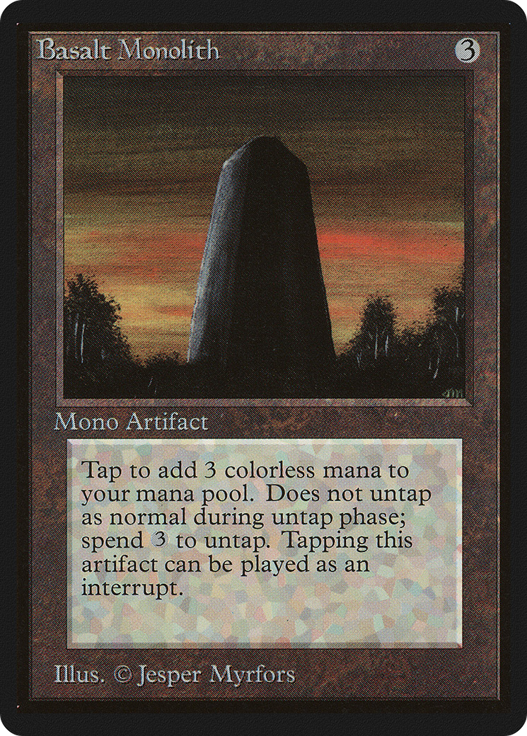 Basalt Monolith (LEB-) [Oldschool] Limited Edition Beta MTG Single Wizards of the Coast