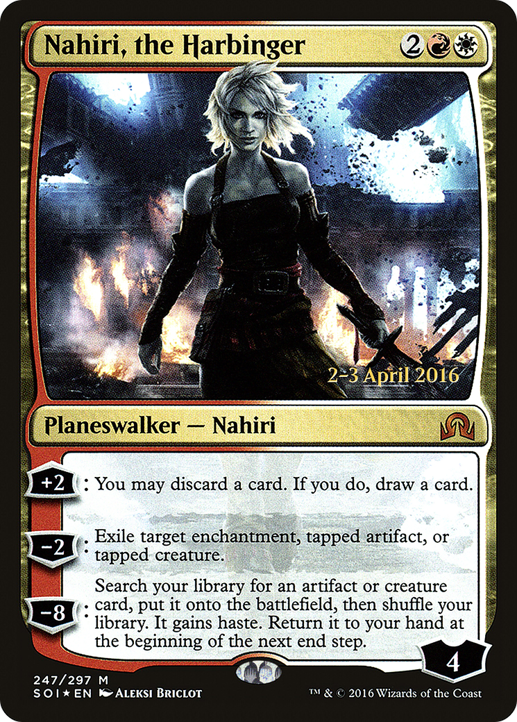 Nahiri, the Harbinger (PRE-247) [Shadows over Innistrad Promos] Foil MTG Single Wizards of the Coast