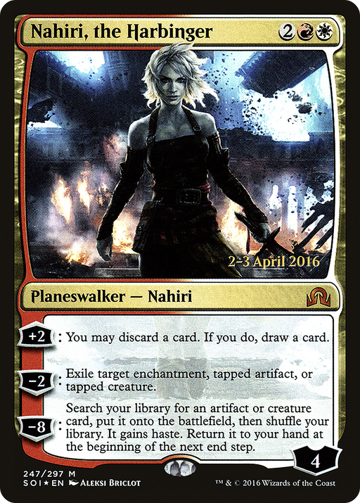 Nahiri, the Harbinger (PRE-247) [Shadows over Innistrad Promos] Foil MTG Single Wizards of the Coast