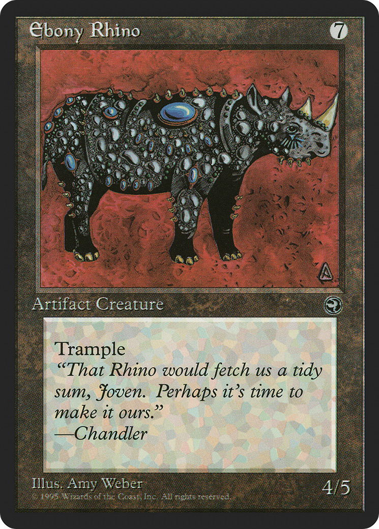 Ebony Rhino (HML-106) [Homelands] MTG Single Wizards of the Coast