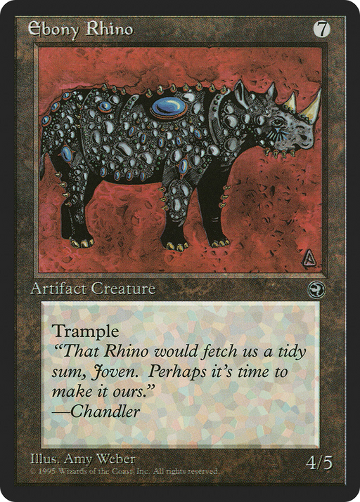 Ebony Rhino (HML-106) [Homelands] MTG Single Wizards of the Coast