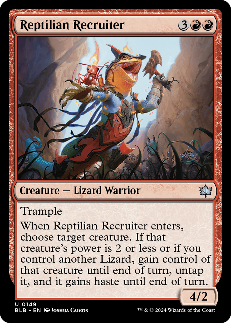 Reptilian Recruiter (BLB-149) [Bloomburrow] Foil MTG Single Wizards of the Coast