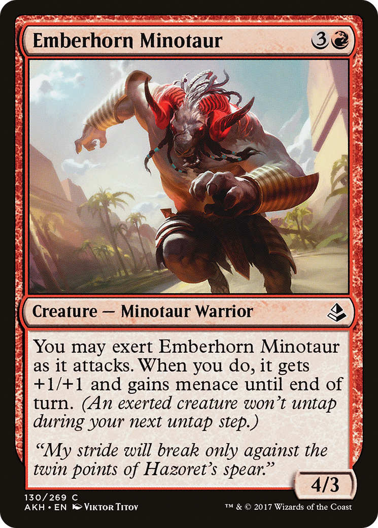 Emberhorn Minotaur (AKH-130) [Amonkhet] Foil MTG Single Wizards of the Coast