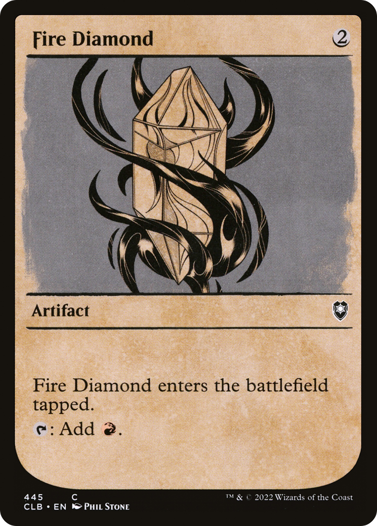 Fire Diamond (CLB-445) [Commander Legends: Battle for Baldur's Gate] (Showcase) Foil MTG Single Wizards of the Coast