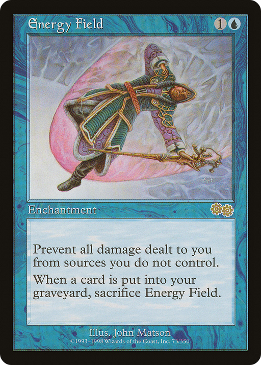 Energy Field (USG-073) [Urza's Saga] MTG Single Wizards of the Coast
