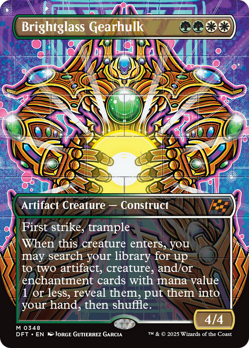 Brightglass Gearhulk (DFT-348) [Aetherdrift] (Borderless) MTG Single Wizards of the Coast