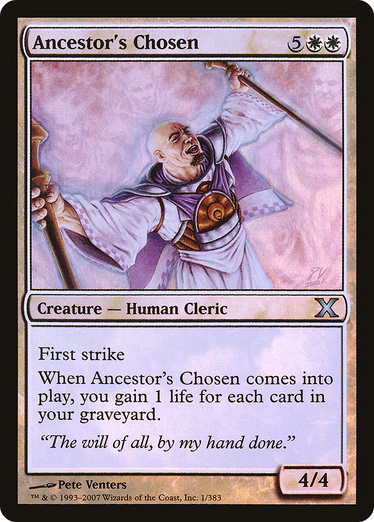 Ancestor's Chosen (10E-01★) [Tenth Edition] Foil MTG Single Wizards of the Coast
