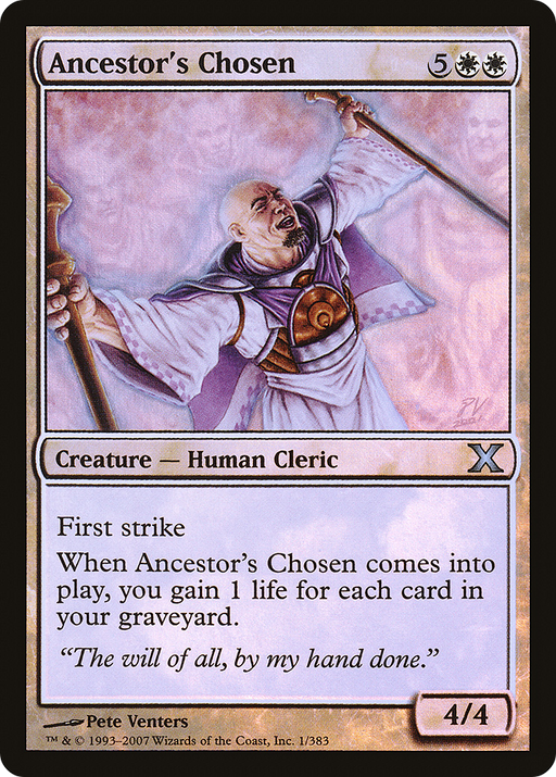 Ancestor's Chosen (10E-01★) [Tenth Edition] Foil MTG Single Wizards of the Coast