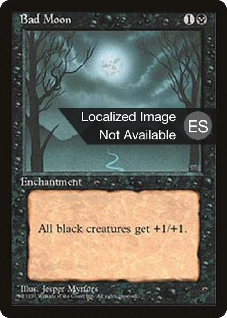 Bad Moon (4BB-) [Fourth Edition Foreign Black Border] MTG Single Wizards of the Coast