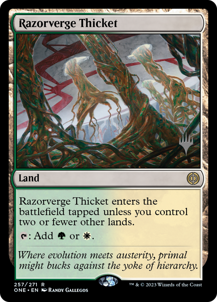 Razorverge Thicket (PPONE-257) [Phyrexia: All Will Be One Promos] Foil MTG Single Wizards of the Coast