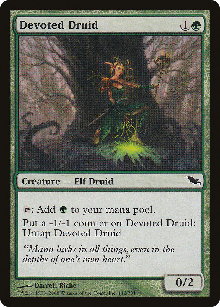 Devoted Druid (SHM-110) [Shadowmoor] MTG Single Wizards of the Coast
