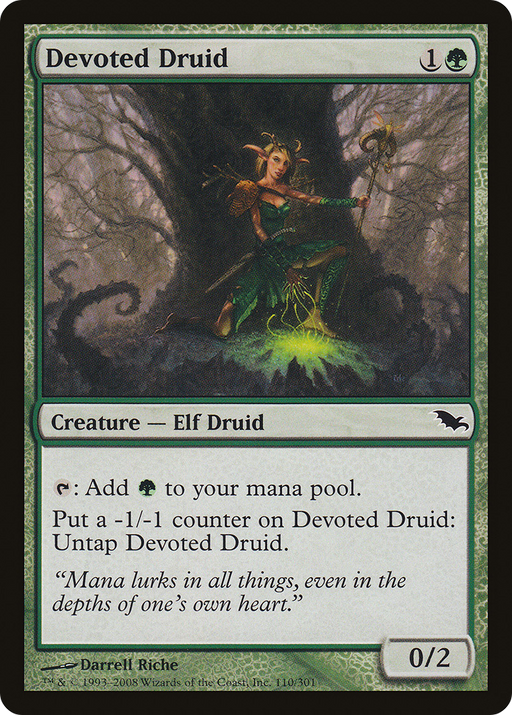 Devoted Druid (SHM-110) [Shadowmoor] Foil MTG Single Wizards of the Coast