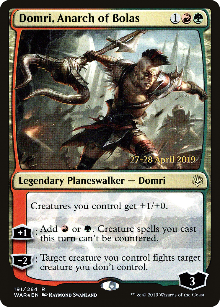 Domri, Anarch of Bolas (PRE-191) [War of the Spark Promos] Foil MTG Single Wizards of the Coast