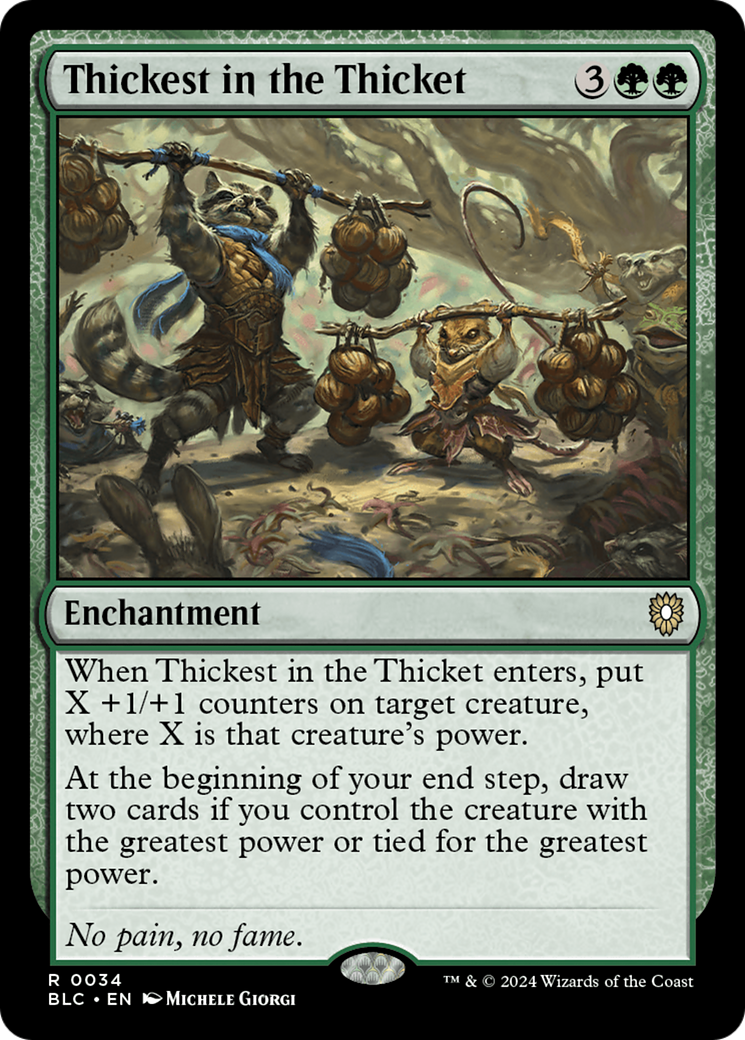 Thickest in the Thicket (BLC-034) [Bloomburrow Commander] MTG Single Wizards of the Coast