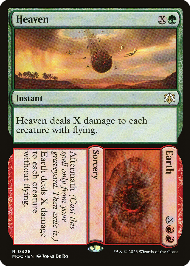 Heaven // Earth (MOC-328) [March of the Machine Commander] MTG Single Wizards of the Coast