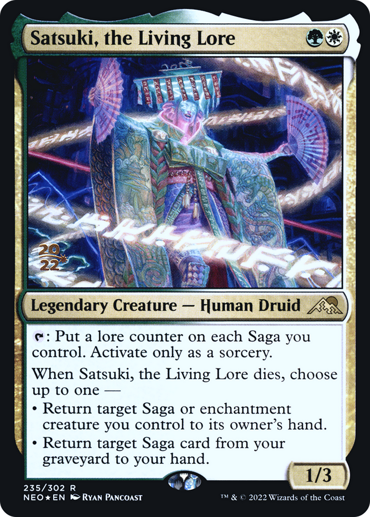 Satsuki, the Living Lore (PRE-235) [Kamigawa: Neon Dynasty Promos] Foil MTG Single Wizards of the Coast