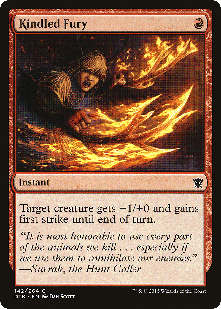 Kindled Fury (DTK-142) [Dragons of Tarkir] MTG Single Wizards of the Coast