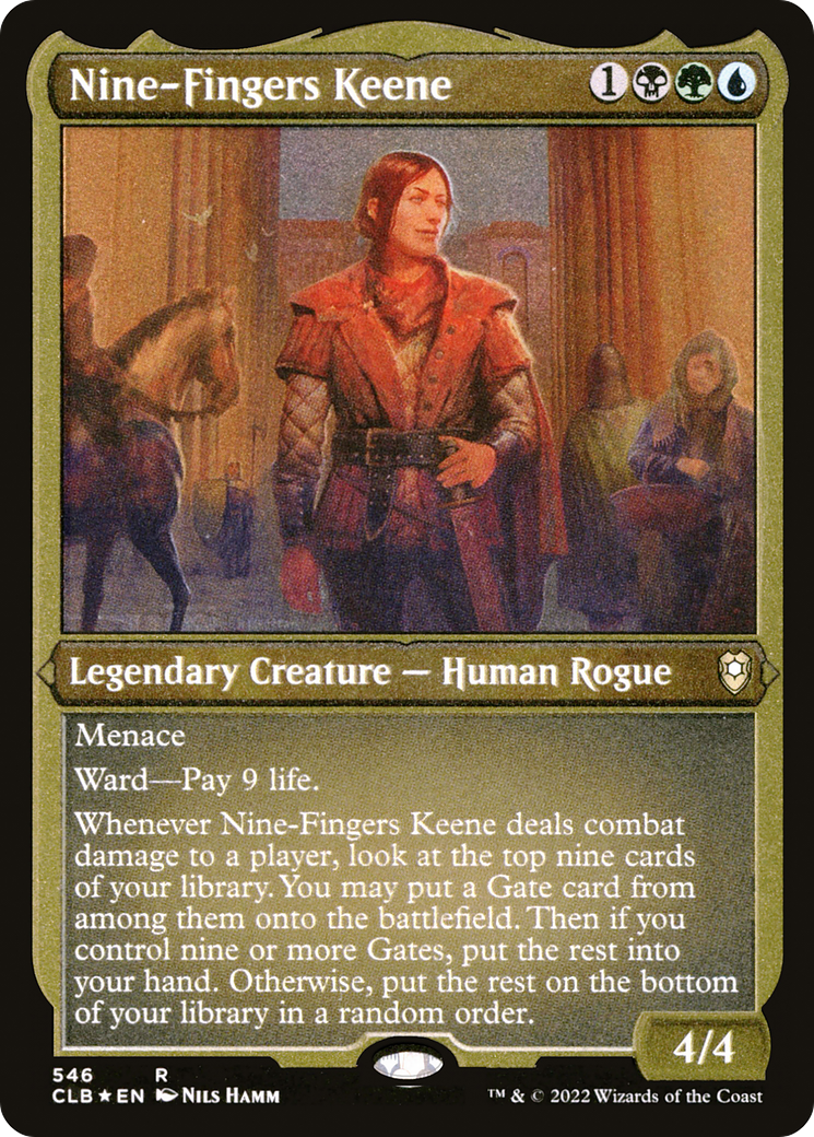 Nine-Fingers Keene (CLB-546) [Commander Legends: Battle for Baldur's Gate] Etched Foil MTG Single Wizards of the Coast