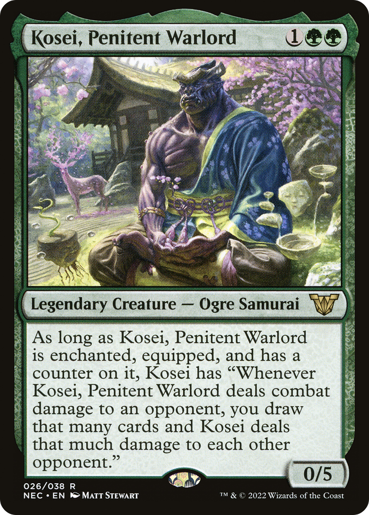 Kosei, Penitent Warlord (NEC-026) [Neon Dynasty Commander] MTG Single Wizards of the Coast