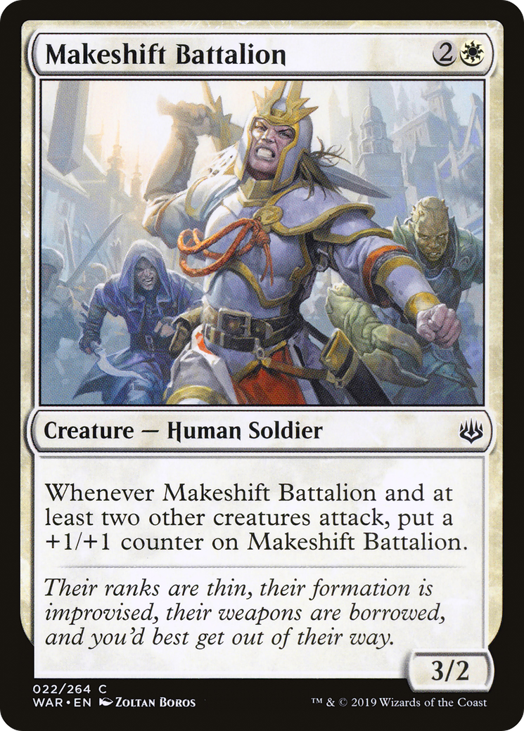Makeshift Battalion (WAR-022) [War of the Spark] Foil MTG Single Wizards of the Coast
