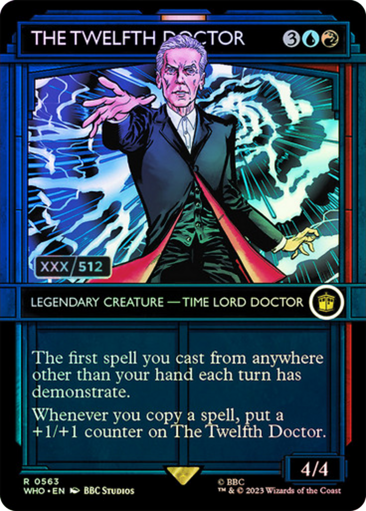 The Twelfth Doctor (Serial Numbered) (WHO-563) [Doctor Who] (Showcase) (Borderless) Foil MTG Single Wizards of the Coast