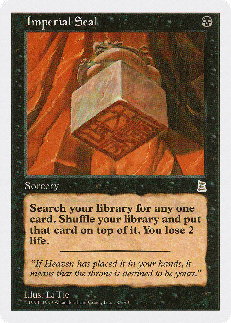 Imperial Seal (PTK-078) [Oldschool] Portal Three Kingdoms MTG Single Wizards of the Coast