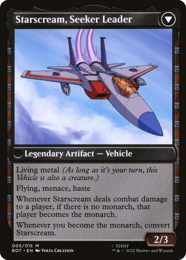 Starscream, Power Hungry (BOT-005) [Transformers] Foil MTG Single Wizards of the Coast