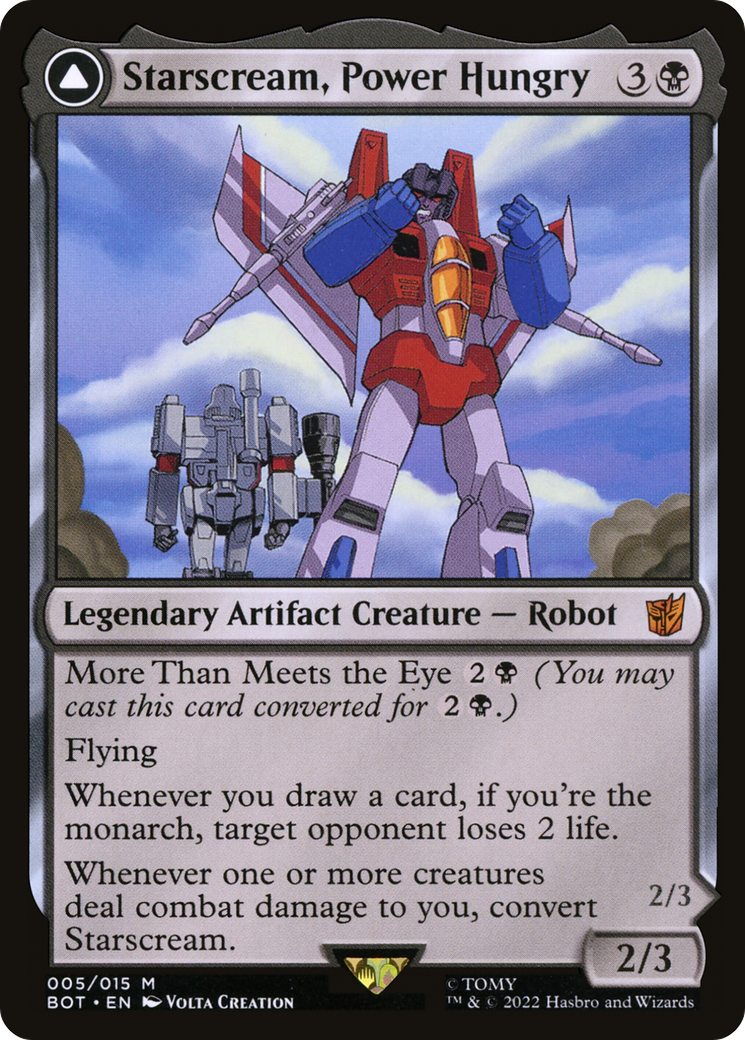 Starscream, Power Hungry (BOT-005) [Transformers] Foil MTG Single Wizards of the Coast