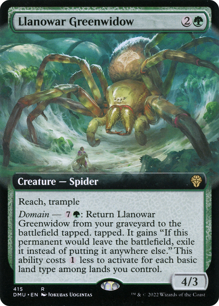 Llanowar Greenwidow (DMU-415) [Dominaria United] (Extended Art) Foil MTG Single Wizards of the Coast