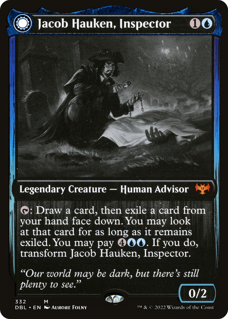 Jacob Hauken, Inspector // Hauken's Insight (DBL-332) [Innistrad: Double Feature] Foil MTG Single Wizards of the Coast
