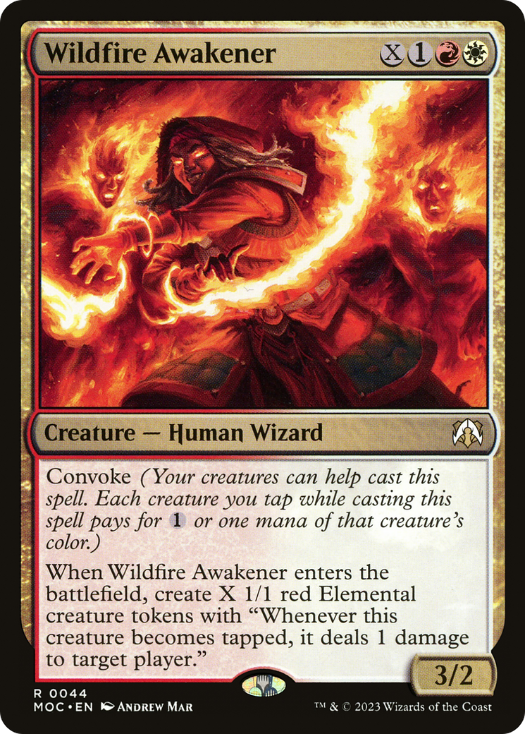 Wildfire Awakener (MOC-044) [March of the Machine Commander] MTG Single Wizards of the Coast