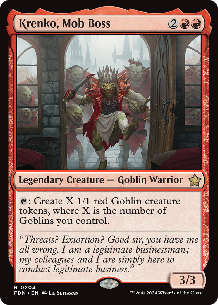 Krenko, Mob Boss (FDN-204) [Foundations] Foil MTG Single Wizards of the Coast