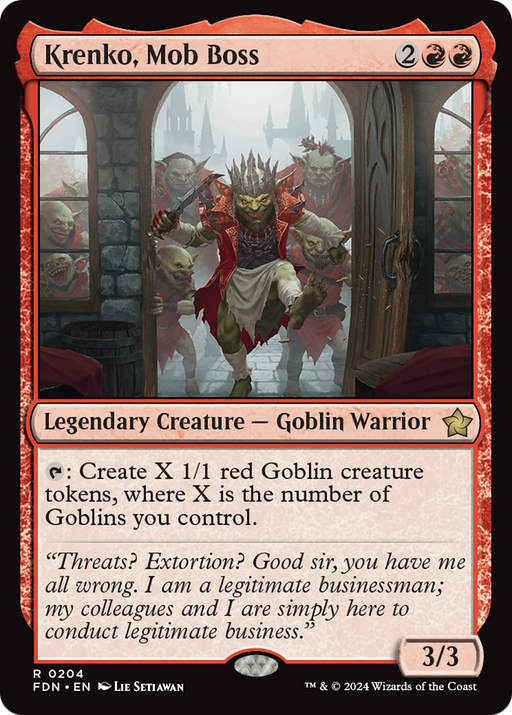 Krenko, Mob Boss (FDN-204) [Foundations] Foil MTG Single Wizards of the Coast