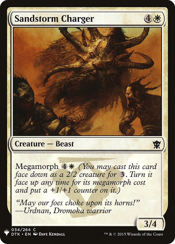 Sandstorm Charger (LIST-DTK-34) [Mystery Booster] The List MTG Single Wizards of the Coast