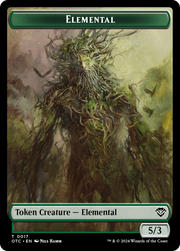 Insect // Elemental (0017) Double-Sided Token [Tokens] Outlaws of Thunder Junction Commander Tokens MTG Single Magic: The Gathering