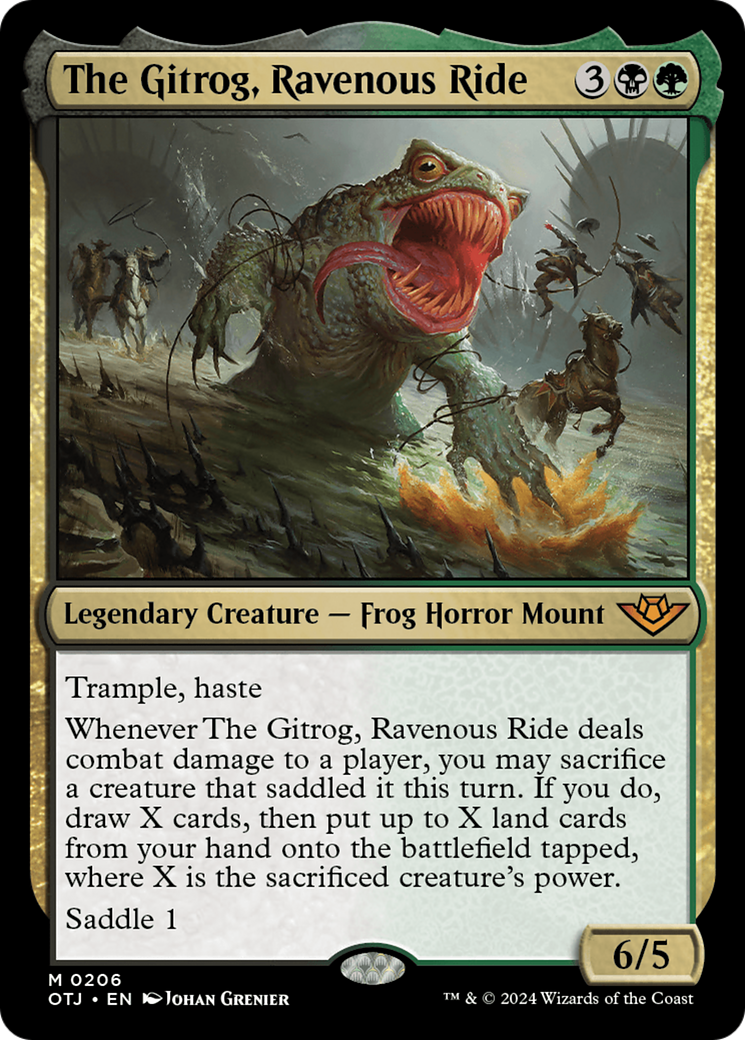 The Gitrog, Ravenous Ride (OTJ-206) [Outlaws of Thunder Junction] Foil MTG Single Wizards of the Coast