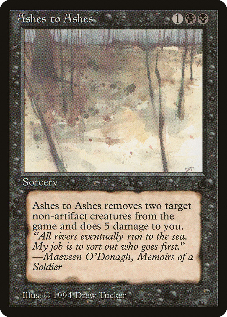 Ashes to Ashes (DRK-039) [Oldschool] The Dark MTG Single Wizards of the Coast