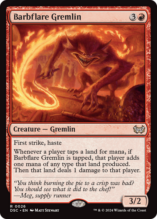 Barbflare Gremlin (DSC-026) [Duskmourn: House of Horror Commander] MTG Single Wizards of the Coast