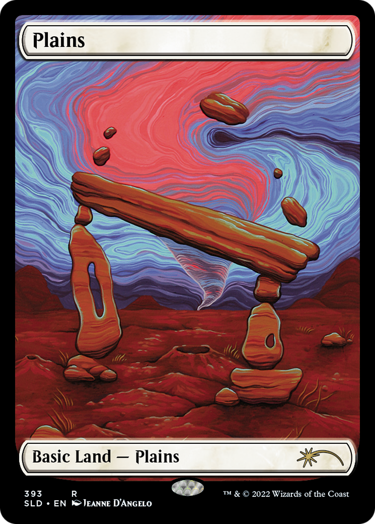 Plains (393) (SLD-393) [Secret Lair] Drop Foil MTG Single Wizards of the Coast