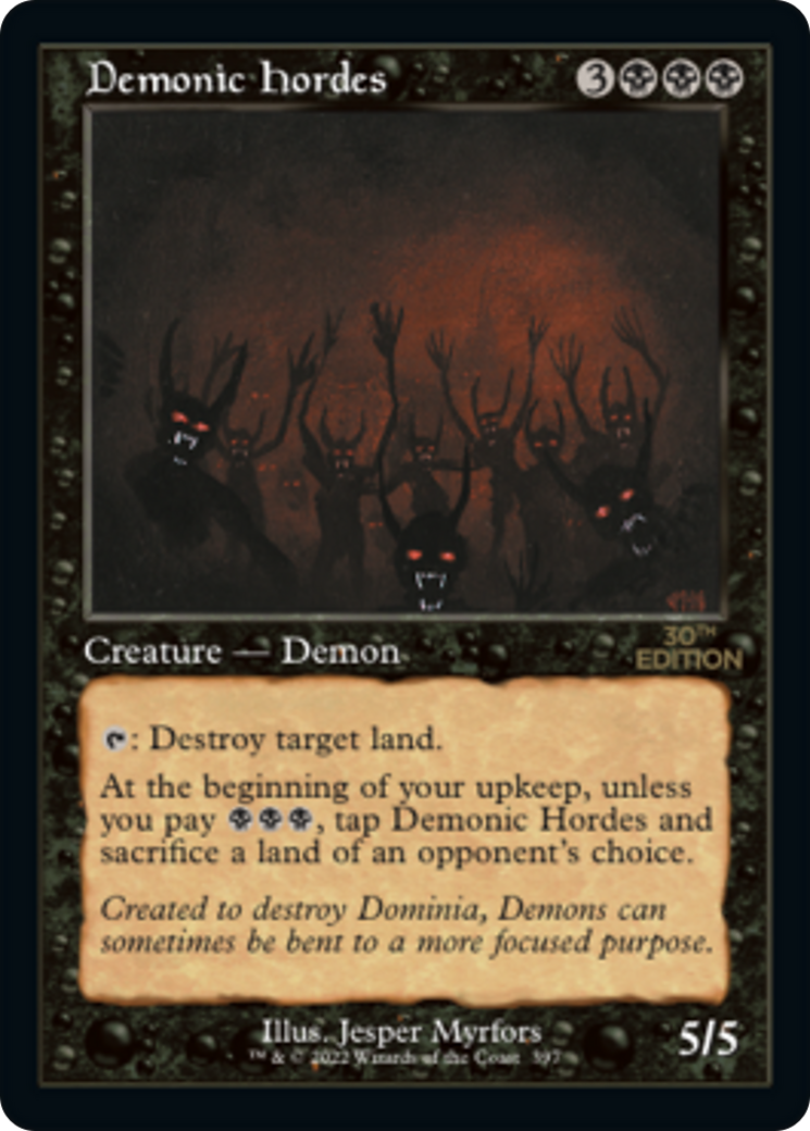 Demonic Hordes (30A-397) [30th Anniversary Edition] MTG Single Wizards of the Coast