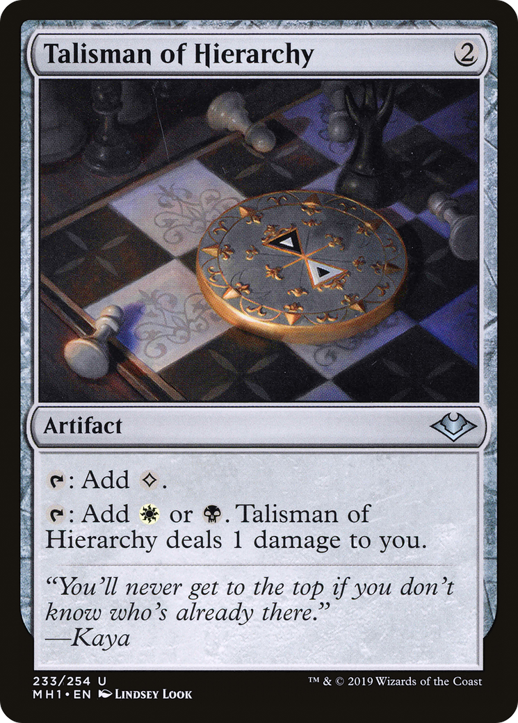 Talisman of Hierarchy (MH1-233) [Modern Horizons] Foil MTG Single Modern Horizons
