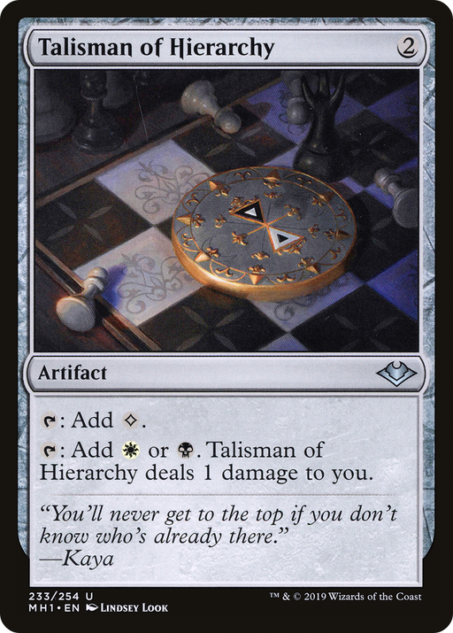 Talisman of Hierarchy (MH1-233) [Modern Horizons] Foil MTG Single Modern Horizons